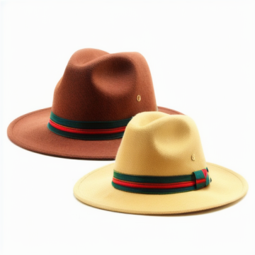 High Quality Unisex Wide Brim Felt Fedora & Panama Trilby Hat With Band