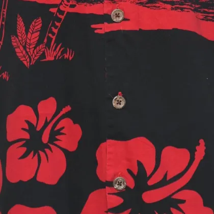 Custom High Quality Brand Button-Up Palm Tree Print Hawaiian Shirts