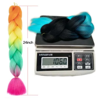 24inch Kanekalons Jumbo Braid in synthetic Hair Extension Ombre Wick Braiding Hair Crochet Extensions Braids mechesd couleur