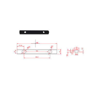 Aluminium zwarte LED -buislichtaccessoires voor aangepaste vormen en ontwerpen