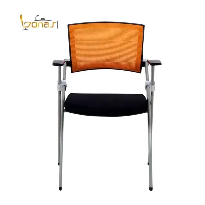 Modern Folding Library Chair with Wheels - BNS-3216WB