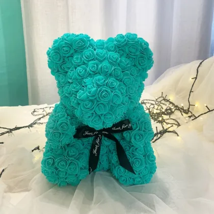 Forever PE Foam Rose Bear - Valentine's Day Teddy Bear Gift Box for Mother's Day and Girlfriend Gifts