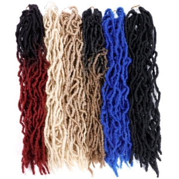 Nu Faux Locs Crochet Braids Hair 14 Inch 100% Fiber Synthetic Hair African Roots Hair Extensions 21 Strands