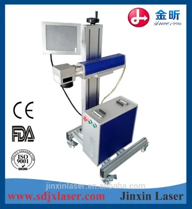 online flying 30w fiber laser marking machine