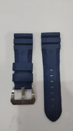 Pure Color Diver Rubber Silicone Watch Strap with PVD Tang Buckle for Panerai PAM 24mm