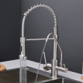 Edelstahl 304 Drei Wege ausziehbarer Küchenarmatur mit gereinigtem Wasserdurchflussfiltersystem