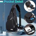 Chest Bag Hiking Bag with USB Charging Port