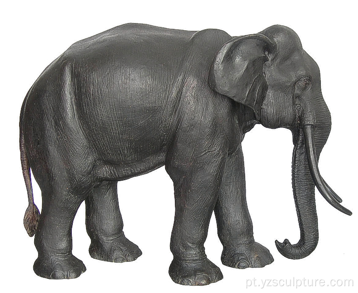 Escultura de elefante cinza de Bronze de tamanho de vida ao ar livre