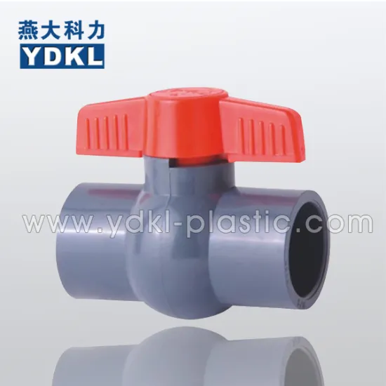 PVC gray color compact ball valve 20mm