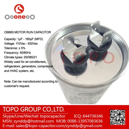 Dayton 2mec9 Run Capacitor, 15 Mfd,370 Vac,round