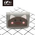 Cartoon pig pattern PU credit id card holder