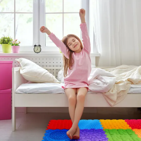 Exploring Sensory Experiences: High-Quality Textured Mat for Autism - Combining Hands and Feet for Enhanced Learning and Development