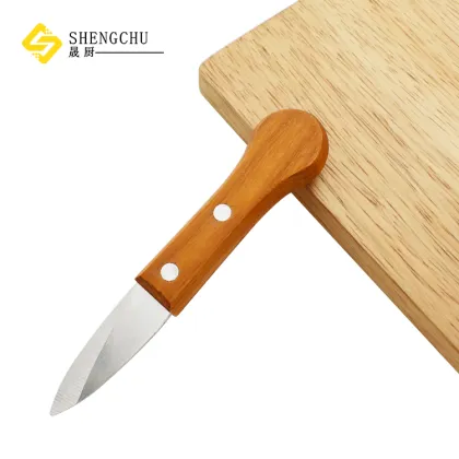 Hot Sale Professional Stainless Steel Kitchen Seafood Tools & Seafood Knife with Wooden Handle