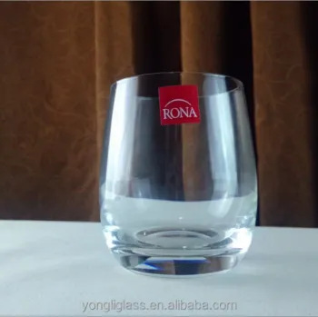 Czech Imported Whiskey Glasses with Rolling Bottom