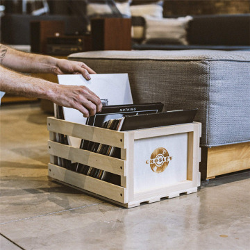 Customized Handmade Wooden Album Storage Crate