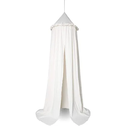 Kids Bed Canopy with Frills Cotton Cover Net for Baby Crib