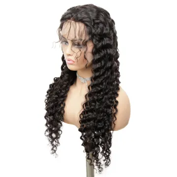 Lace Frontal Wigs Human Curly Hair 250 Peruvian Remy Dens Lace Wigs without Glue for Black Women Deep Curly Hair Wigs