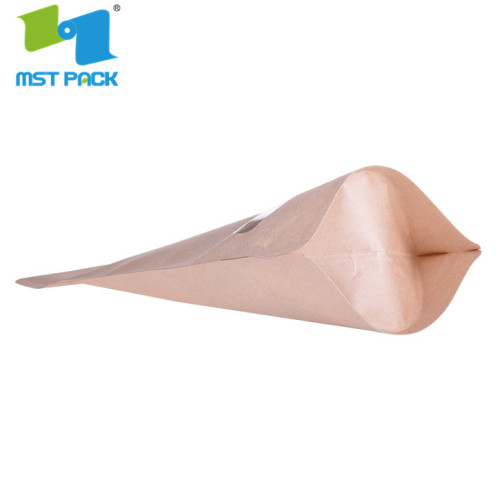 High Quality Biodegradable Natural Kraft Paper Stand Pouch