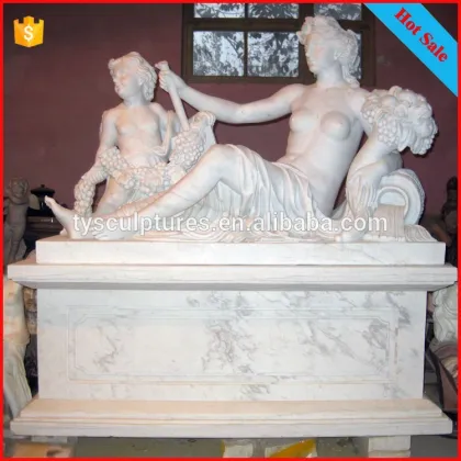 Reproduction famous people statue antique nude muscle old man with little angels sculptures