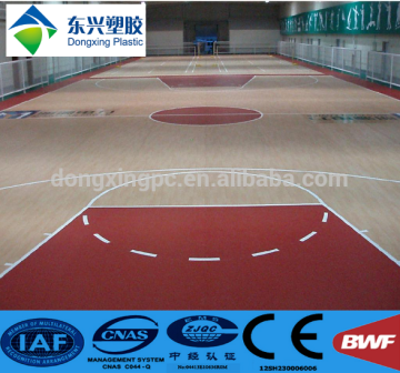 Synthetic basketball flooring