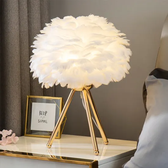 Nordic Minimalist Feather Lamp for Bedroom and Living Room Decor