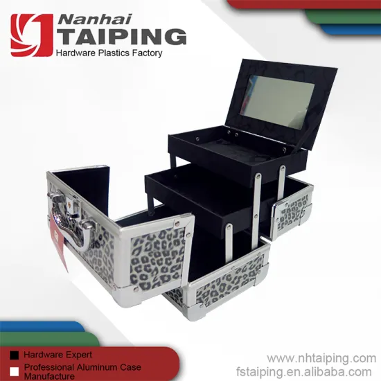 Two Layers Hard Shell Cosmetic Beauty Case With Mirror