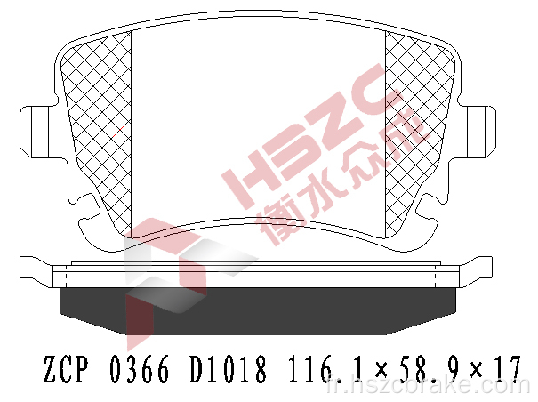 Plaque de frein en céramique FMSI D1018 pour Audi