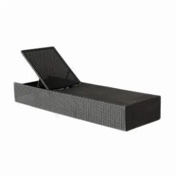 2013 Cheap rattan beach sun lounger with powder coating, aluminum frame
