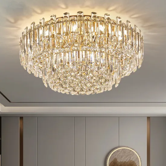 Bedroom Round Crystal Ball Ceiling Lamp for Indoor Home Lighting