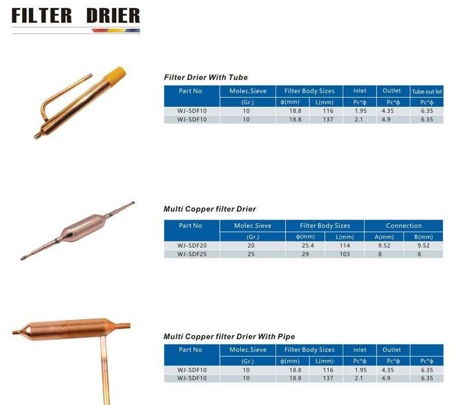 refrigeration filter drier