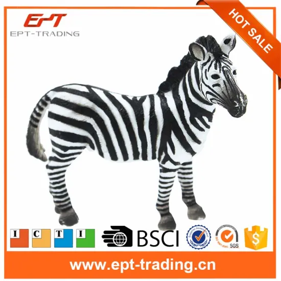 Vivid 4.2inch plastic zoo animals world toys zebra