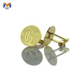 Boutons de manchette avec logo rond en relief sur mesure