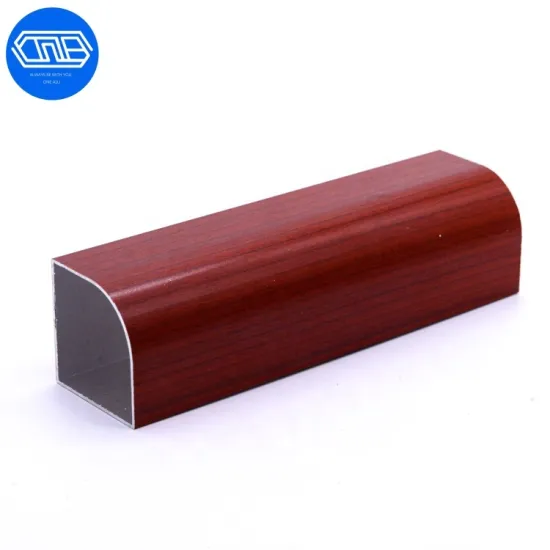 China Extruded Aluminum Wood Grain Kitchen Cabinet Doors and Furniture Profiles