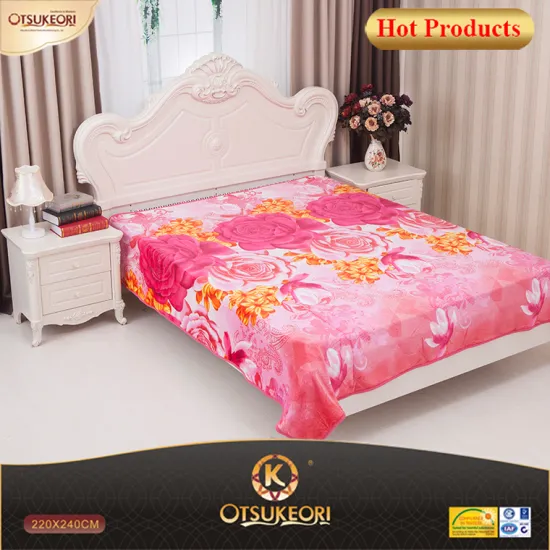 Polyester acrylic fleece blanket,king size of flannel blanket from famous OTSUKEORI.