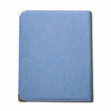 A4 Size File Folder with PU/PVC Cover, Pocket for Cards and Paper Pad