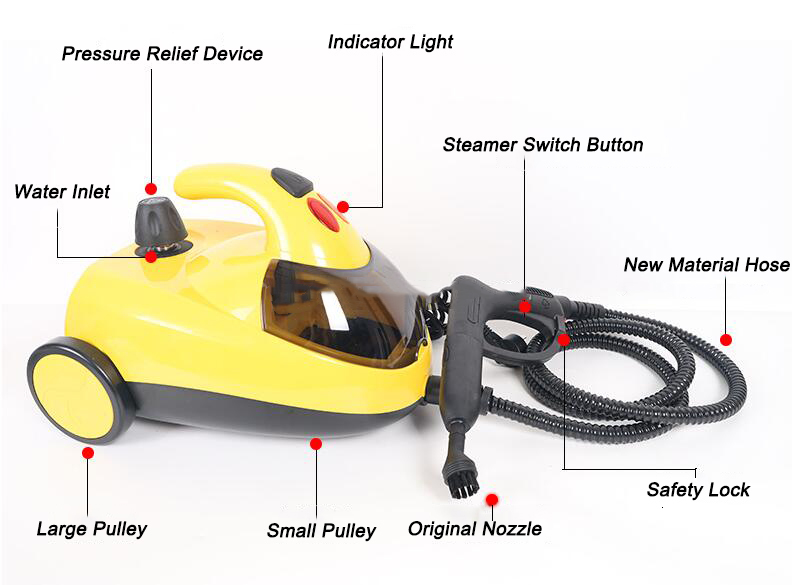 Hand-held high-pressure steam cleaning machine