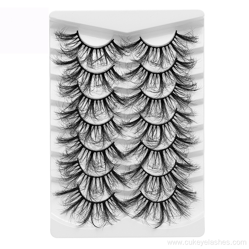 mixed 7 pairs 25mm long fluffy fake eyelashes