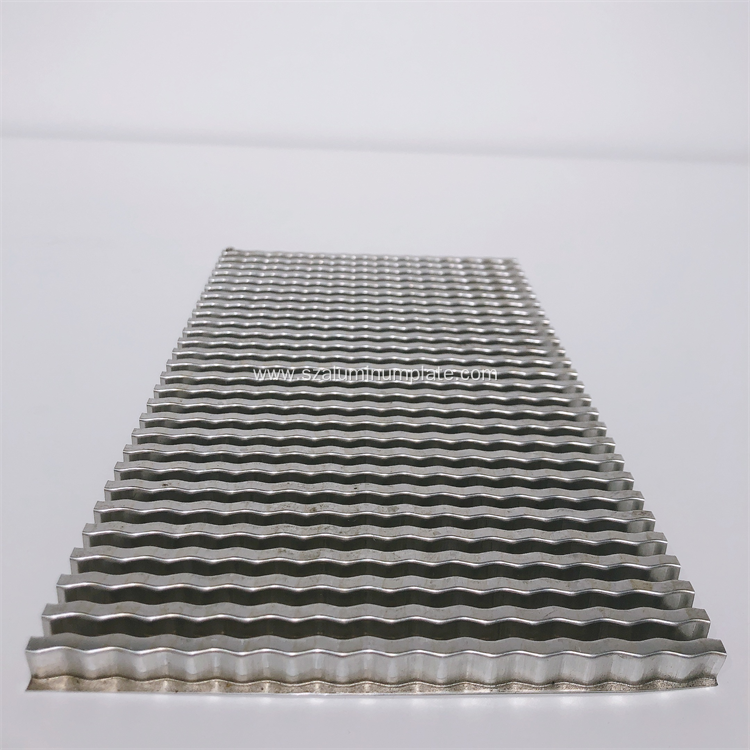 Heat Transfer Folded Fins Aluminum Ruffled Herringbone