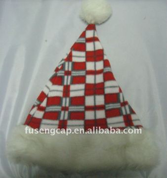 promotional polar fleece plush christmas santa hat
