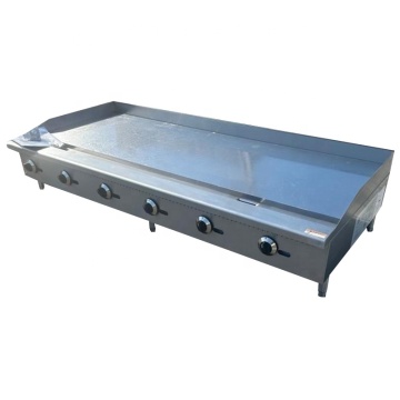Professional Grade Stainless Steel Flat Top Gas Griddles and Grill Pans for Commercial Restaurant Kitchens