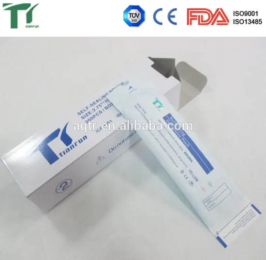 For CSSD EO and Steam Sterilization Paper and Plastic Tube Pouch