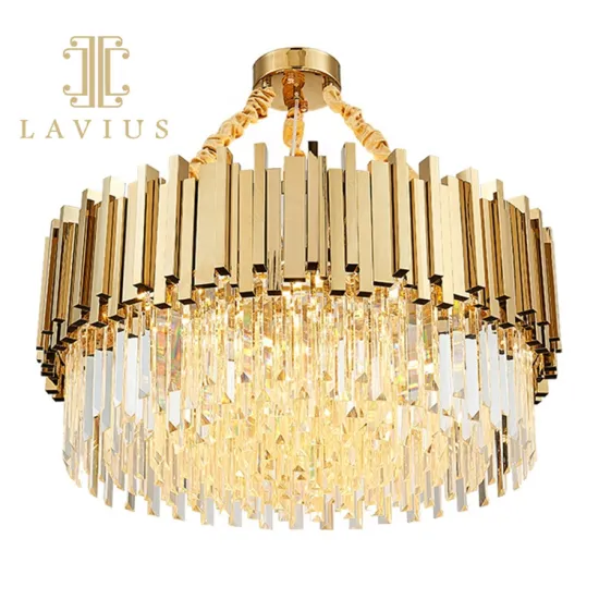 Luxury Modern Hotel k9 Crystal Led Pendant Lamp