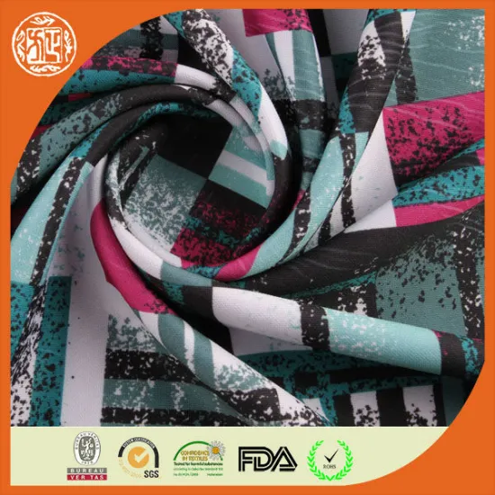 Best selling printed scuba knit fabric fabric polyester lycra