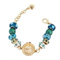 2015 metallo moda perline braccialetto da polso orologi per ragazze nuovo Design orologio