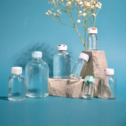 Clear Thickened Saline Infusion Bottle - Glucose Medical Experiment Pharmaceutical Glass Bottle