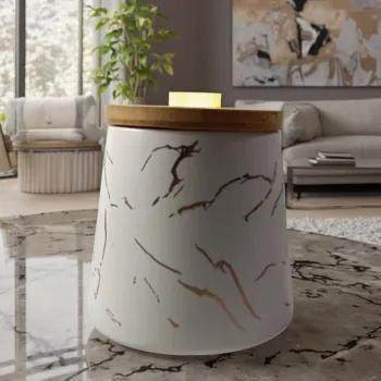 Wholesale Custom Ceramic Jars with Tight Lids and Marble Effect for Home Decoration