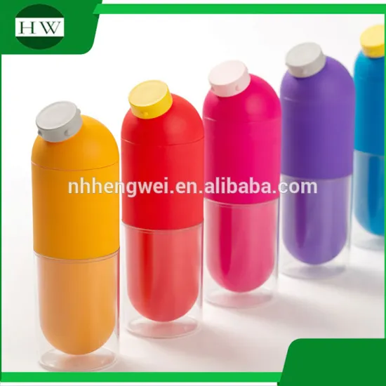 BPA free Corn environmental protection plastic water bottle with Korea capsule cup