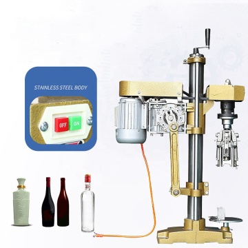 Máquina de sellado de tapado semiafiltante para botellas de vino: máquina de limitación de tornillo con conteo, llenado, limitación y función de embalaje