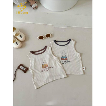 만화 영숫자 인쇄 조끼