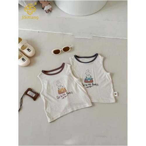 만화 영숫자 인쇄 조끼